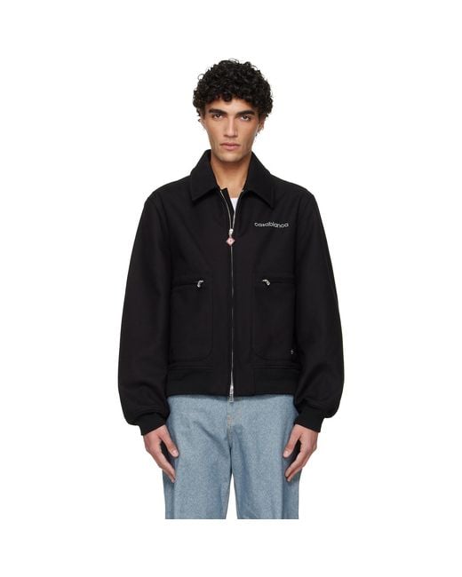 Casablanca Black Wool Jacket for men