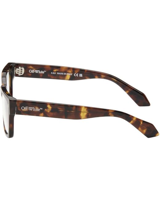 Off-White c/o Virgil Abloh Black Brown Optical Style 53 Glasses for men