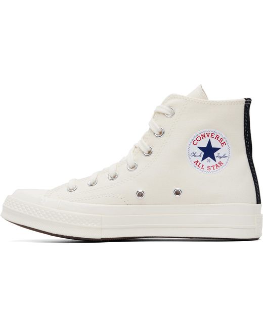 COMME DES GARÇONS PLAY White Off- Converse Edition Chuck 70 Og Single Heart Sneakers for men