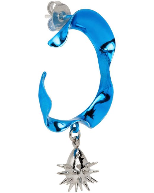 Hugo Kreit Blue Mini Swell Single Earring for men
