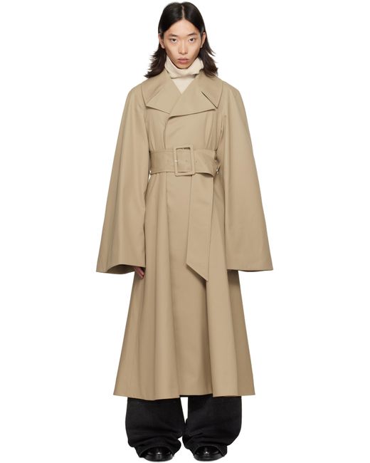 Egonlab Natural Belted Trench Coat for men
