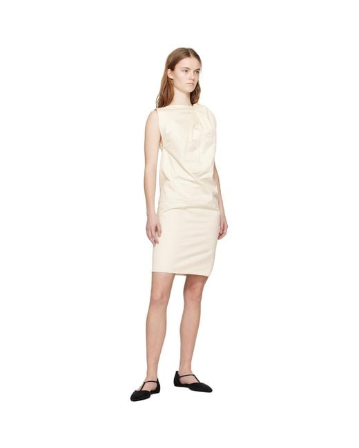 Totême  Black Toteme Off White Shoulder-twist Midi Dress