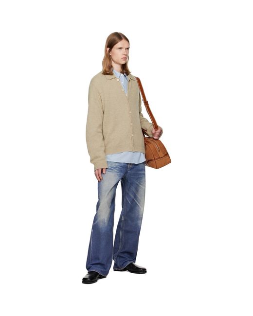 Our Legacy Natural Evening Polo Cardigan for men
