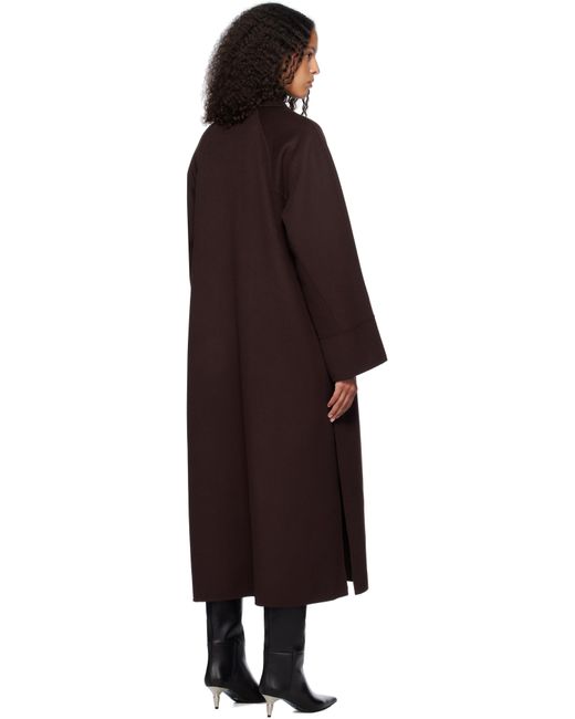 Max Mara Black Burgundy Agata Coat