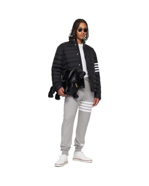 Thom Browne Black Vitello Calf Tennis Sneakers for men