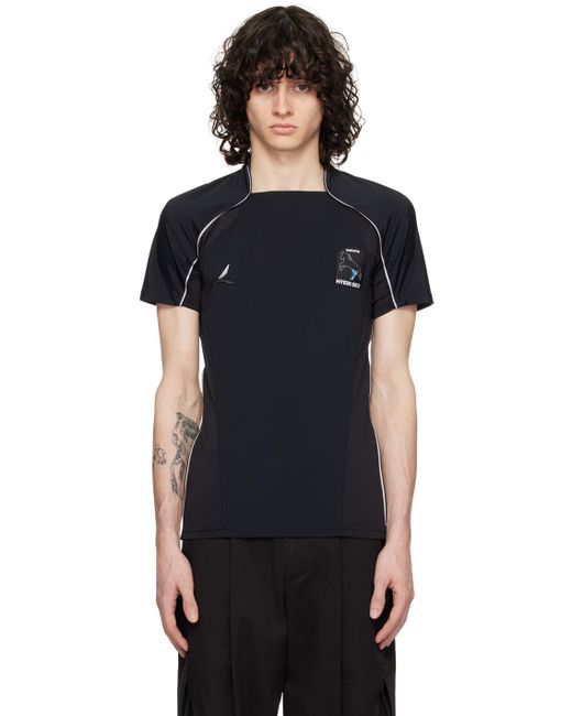 Hyein Seo Black Football T-Shirt for men