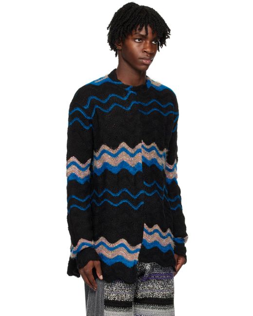 VITELLI Blue Paneled Sweater for men