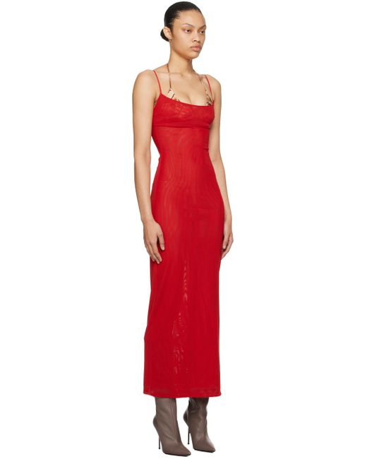 Miaou Ssense Exclusive Red Thais Maxi Dress