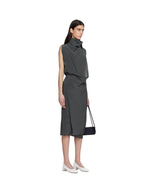 LE17SEPTEMBRE Black Celia Wrap Midi Dress