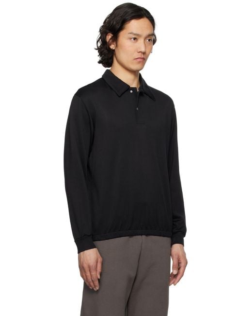 メンズ Lady White Co. ブラック Ls Richmond ポロシャツ Black