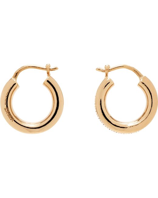 Versace Black Greca Earrings for men