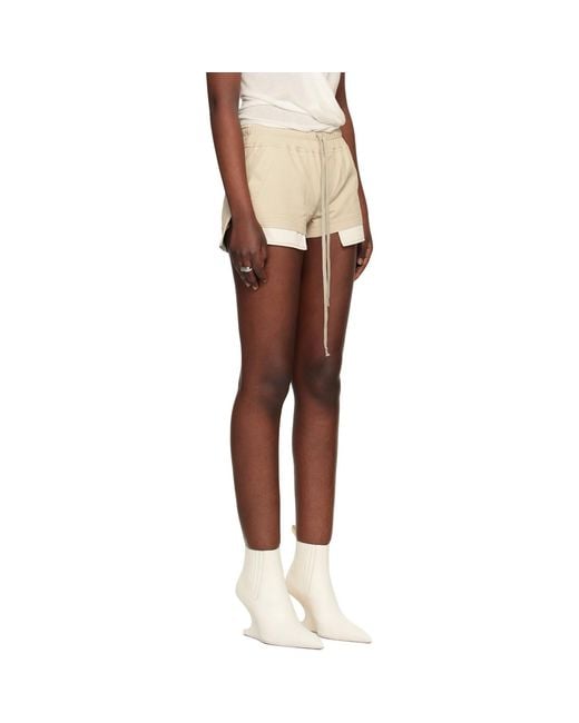 Rick Owens Multicolor Fog Boxer Leather Shorts
