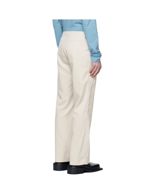 OPEN YY White Ssense Exclusive Side Taped Pants for men