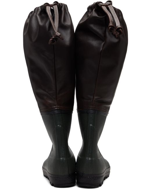 Rier Ssense限定 ブラウン Farmer Rain ロングブーツ ブラック | Lyst