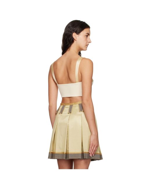 Moschino Orange Beige Inside Out Tank Top