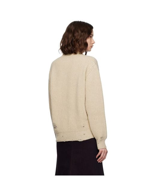 MM6 by Maison Margiela Black Wool Sweater