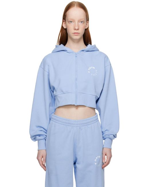 7 DAYS ACTIVE Blue Cropped Hoodie