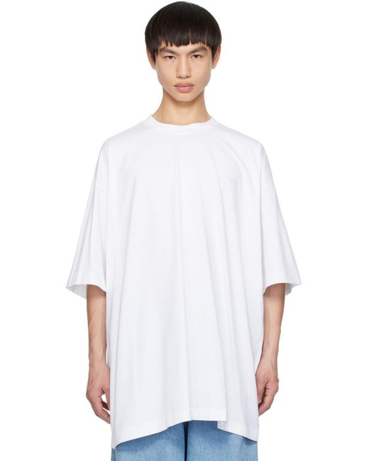 Vetements White Embroidered T-shirt for men