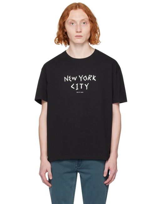 Rag & Bone Black Rbny T-shirt for men