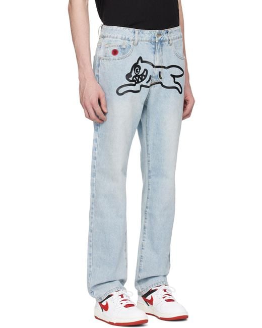 ICECREAM Blue Running Dog Jeans for men