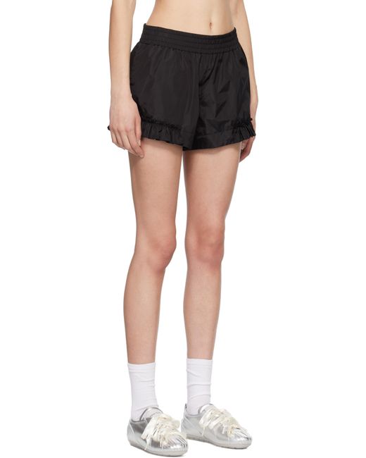 Simone Rocha ブラック Frill Track ショートパンツ Black