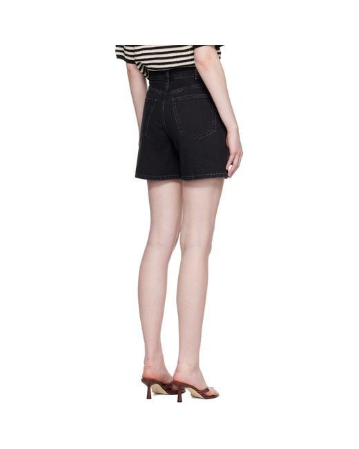 Anine Bing Blue Delaney Denim Shorts