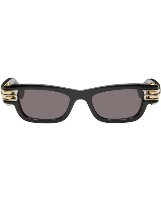 Bottega Veneta Black Bolt Squared Sunglasses for men