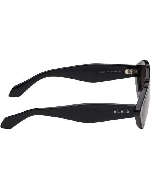 Alaïa Black Oval Sunglasses