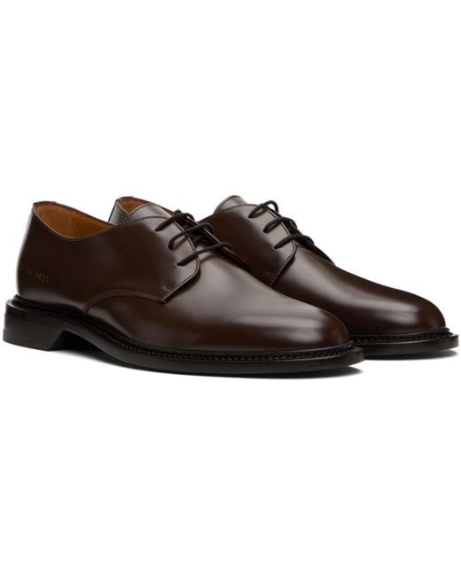 Common Projects Black Polished Leather Derbys for men