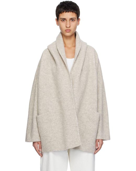 Lauren Manoogian White Beige Hooded Coat