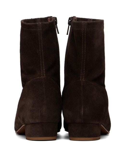 By Far Brown Este Suede Leather Boots