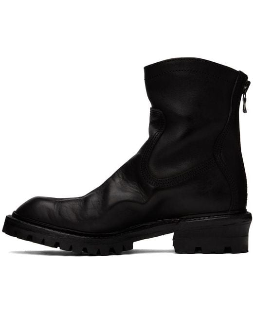Julius Black Zip Chelsea Boots for men