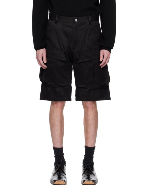 メンズ Mugler ブラック リラックスフィット カーゴショート
