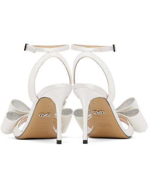 Mach & Mach White 'le Cadeau' 95 Heeled Sandals