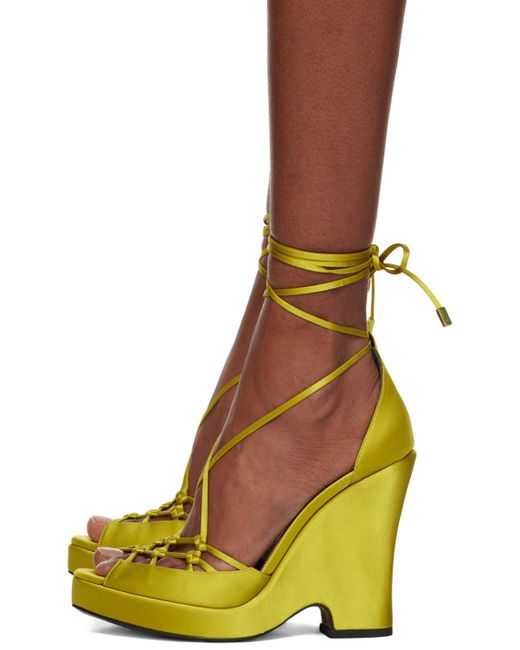 Tom Ford Multicolor Green Ankle Wrap Heeled Sandals