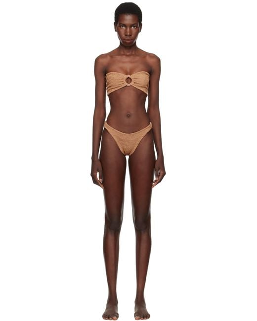 Hunza G Black Gloria Tonal Hoops Bikini