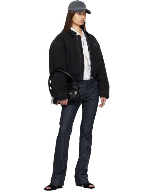 Acne Black Blouson Bomber Jacket