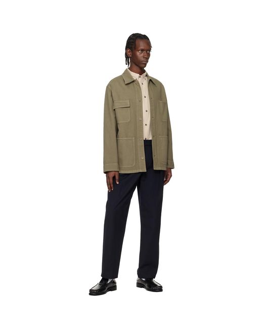 A.P.C. Natural Khaki Loose-Fit Overshirt for men