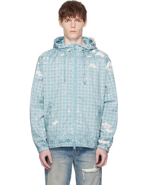 Amiri Blue Lightweight Jacket With Monogram, for men