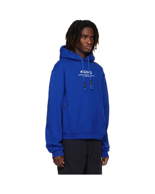 RCOS Blue Script Hoodie for men