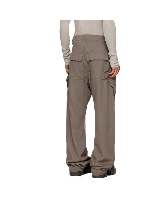 Rick Owens Natural Temple Stefan Cargo Pants for men