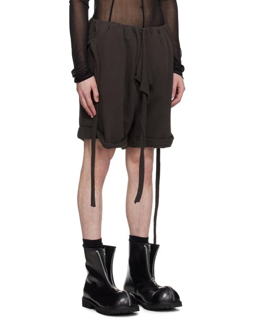 OTTOLINGER Black Otto Rolled Track Shorts for men