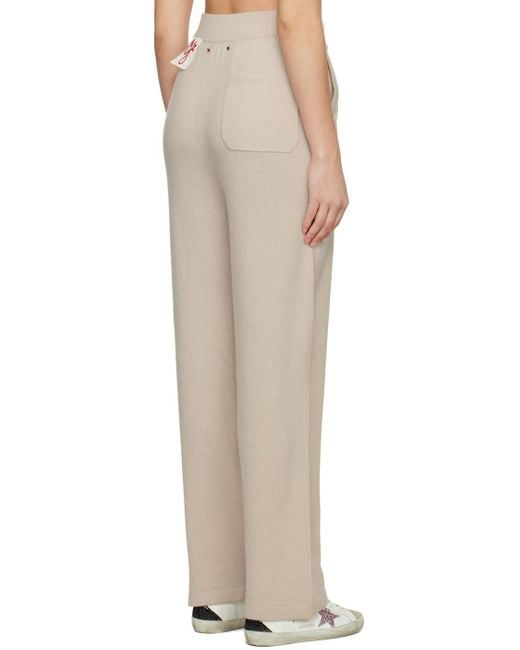 Golden Goose Deluxe Brand Natural Beige Patch Lounge Pants