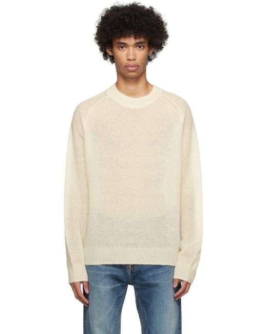 BERNER KUHL Black Off-white Crewneck Sweater for men