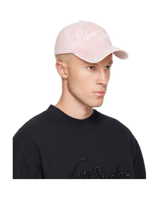 Acne Blue Embroidered Logo Cap for men
