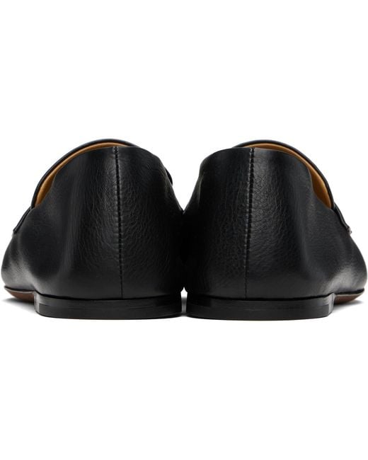 The Row Black Square Loafers