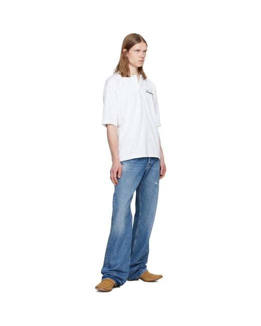 DSquared² White Signature' Tennis Fit Polo for men