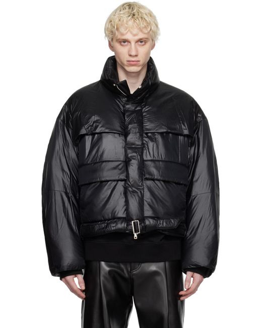 Wooyoungmi Black Belted Down Jacket for men