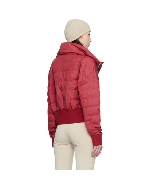 Rick Owens Red Moncler + Cropped Down Jacket
