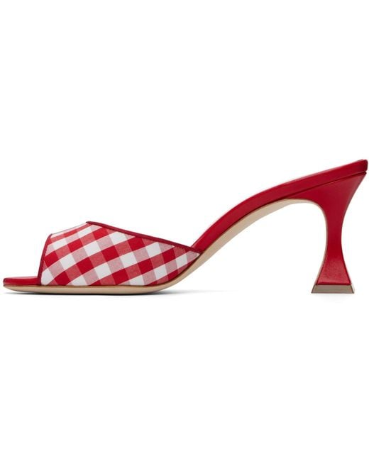 Manolo Blahnik Red Jadara Heeled Sandals